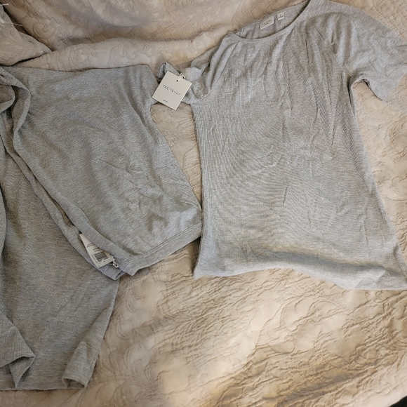 The Group Grey Ribbed Top - Picture 2 of 4